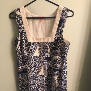 Lily Pulitzer dress. Size 6. Navy and white.